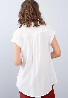 Kadın Beyaz Gömlek Kısakol - 50205212011