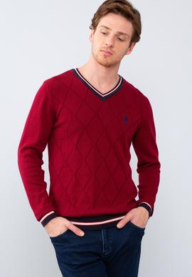 Erkek Bordo Kazak - 50205662005