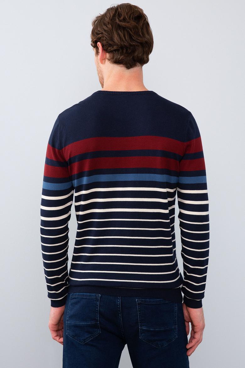 Erkek Lacivert Bisiklet Yaka Triko Kazak - 50205663008