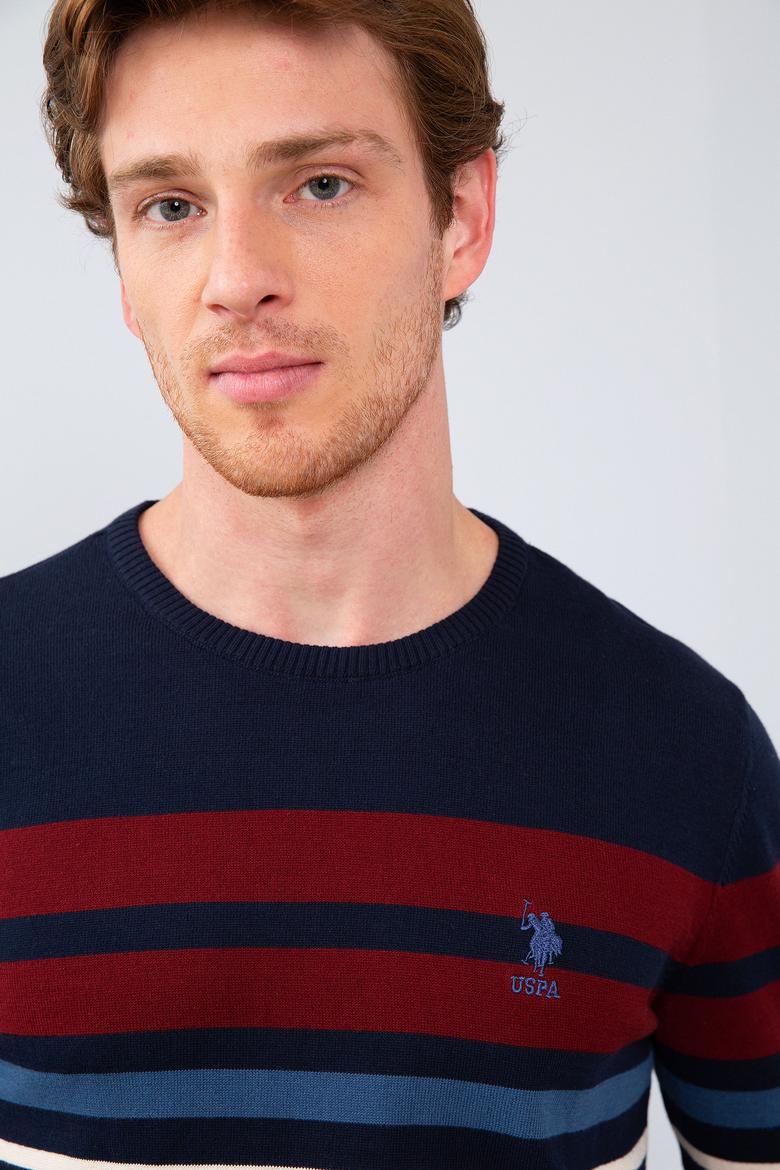 Erkek Lacivert Bisiklet Yaka Triko Kazak - 50205663008