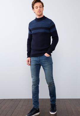 Erkek Lacivert Kazak - 50205668009