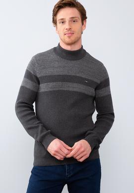 Erkek Antrasit Melanj Kazak - 50205668018