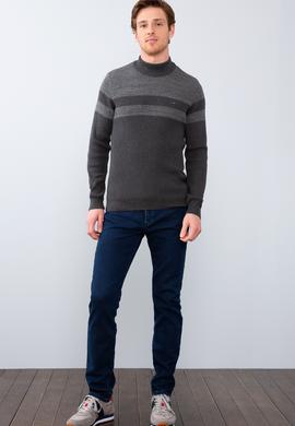 Erkek Antrasit Melanj Kazak - 50205668018