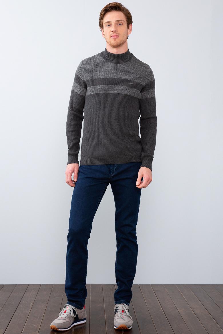 Erkek Antrasit Melanj Kazak - 50205668018