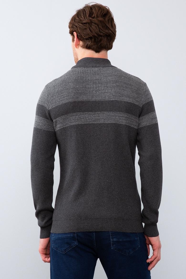 Erkek Antrasit Melanj Kazak - 50205668018