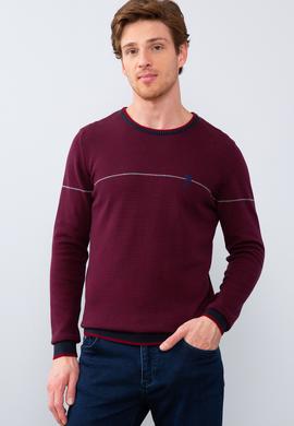 Erkek Bordo Kazak - 50205685006