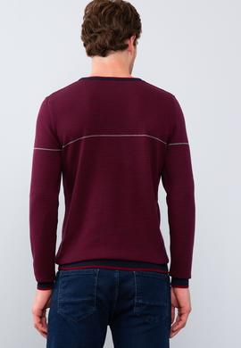 Erkek Bordo Kazak - 50205685006