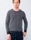 Erkek Gri Melanj Bisiklet Yaka Triko Kazak