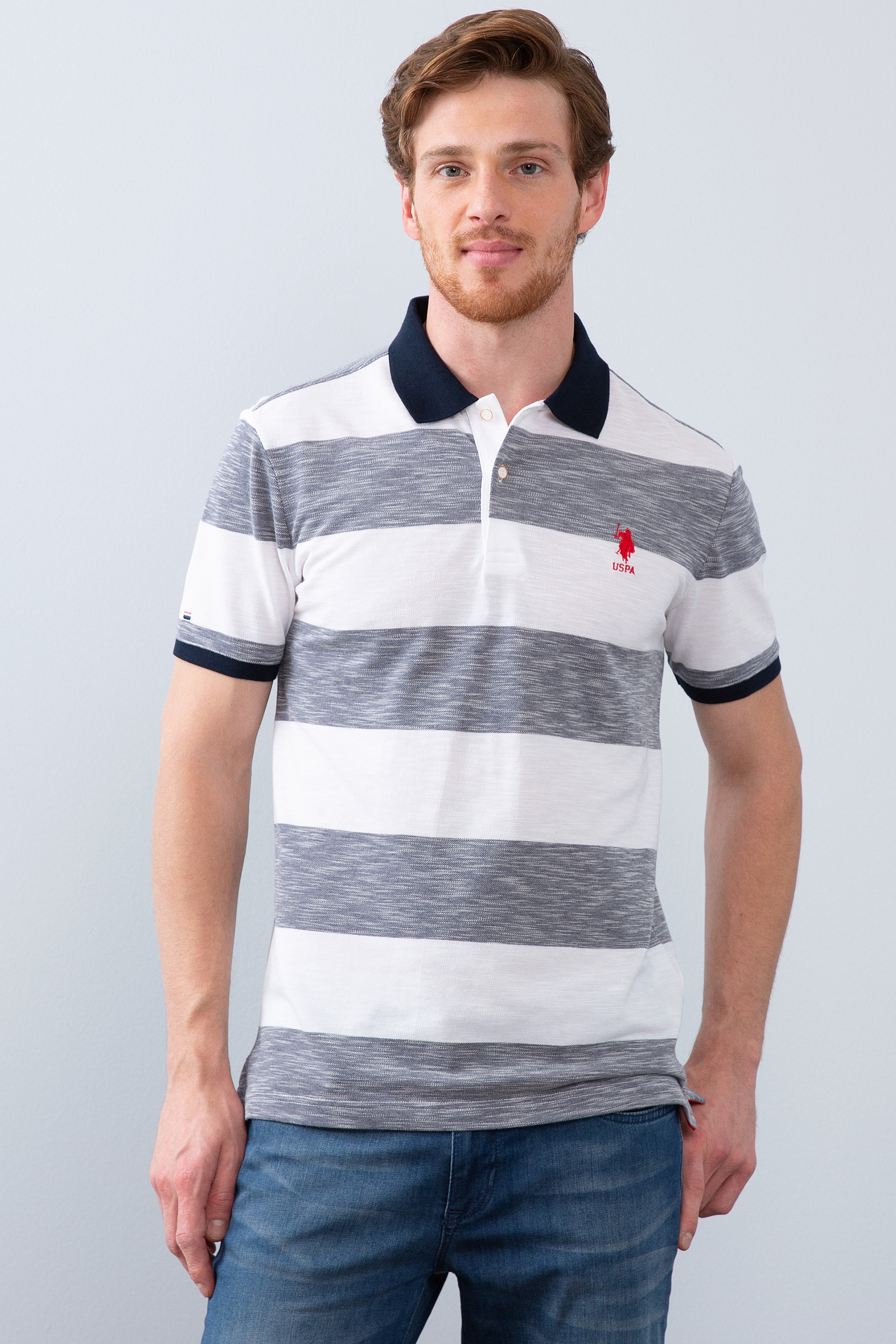 Erkek Açık Lacivert Polo Yaka T-Shirt - Image 1