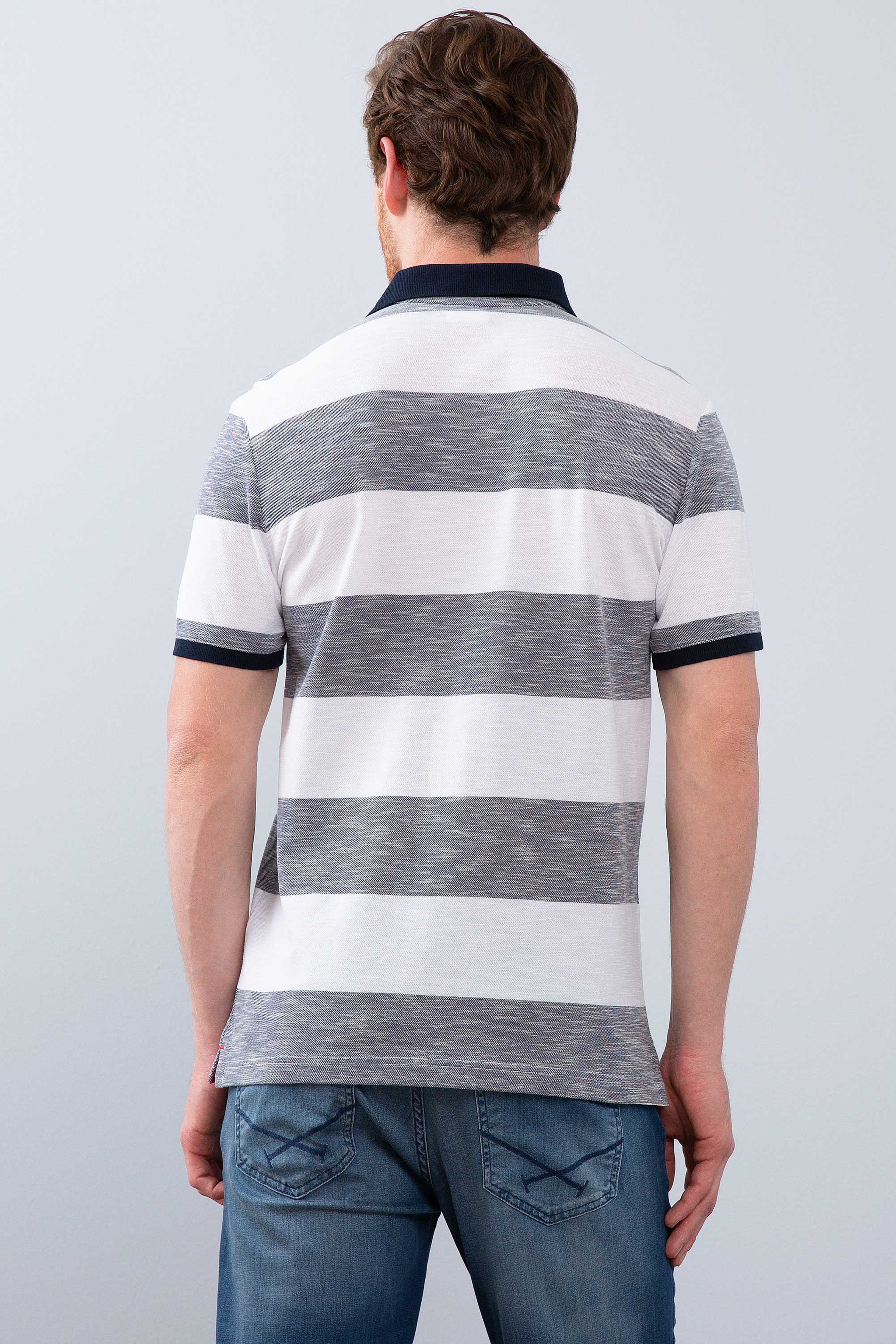 Erkek Açık Lacivert Polo Yaka T-Shirt - Image 2