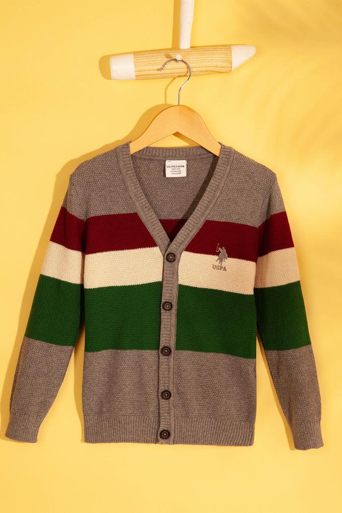 Erkek Çocuk Gri Triko Hırka