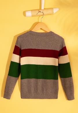 Erkek Çocuk Gri Triko Hırka - 50206132002