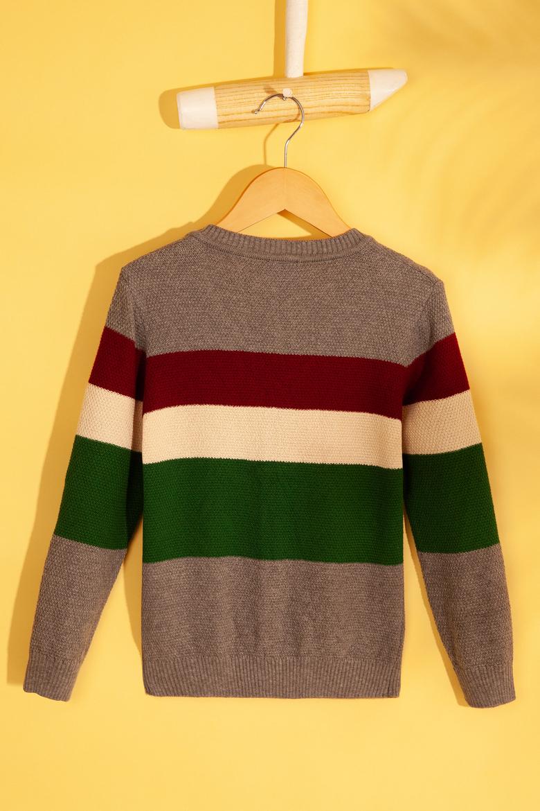 Erkek Çocuk Gri Triko Hırka - 50206132002