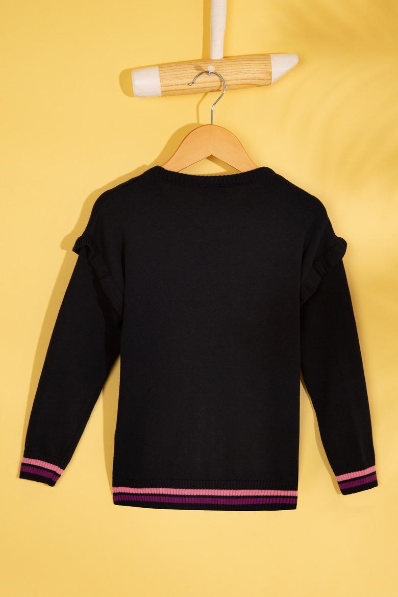 Kız Çocuk Lacivert Triko Kazak - 50206161001