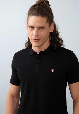 Erkek Siyah Polo Yaka T-Shirt Basic - 50206182011