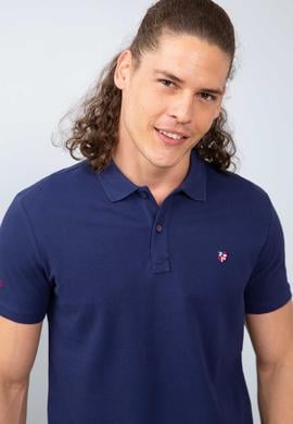 Erkek Lacivert Polo Yaka T-Shirt Basic - 50206182029