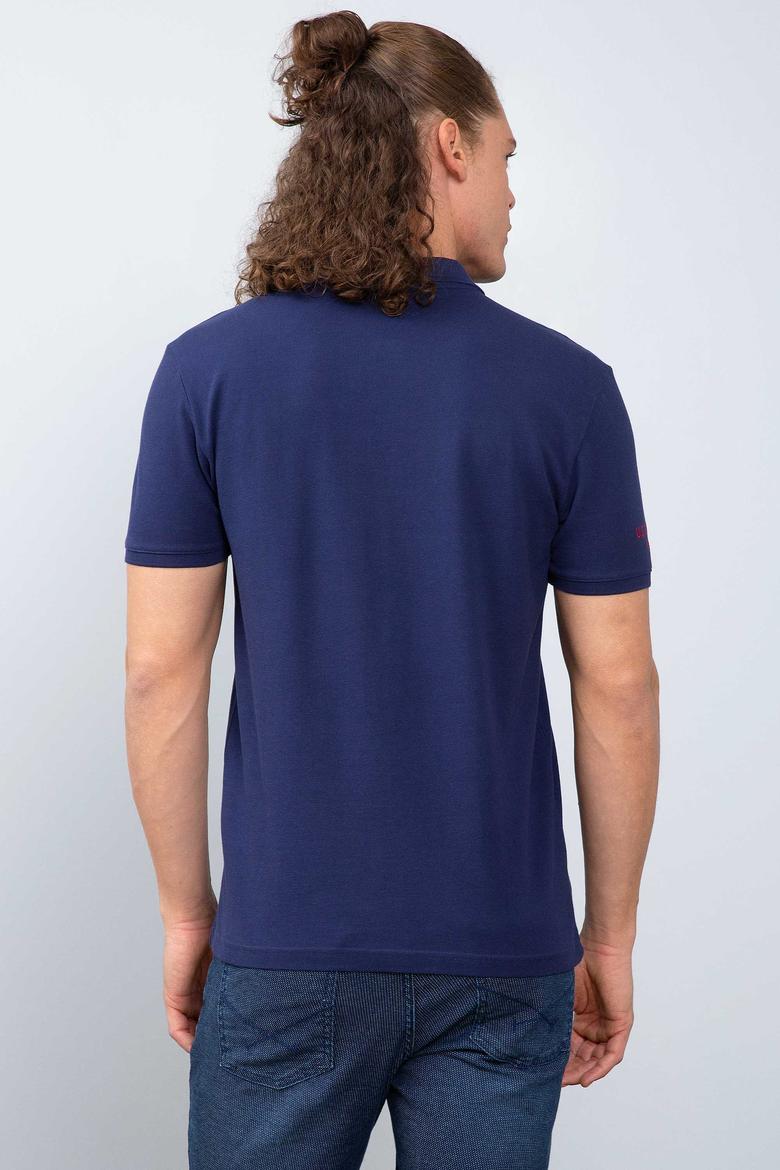 Erkek Lacivert Polo Yaka T-Shirt Basic - 50206182029