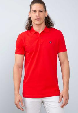 Erkek Kırmızı Polo Yaka T-Shirt Basic - 50206182038