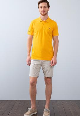 Erkek Koyu Sarı  Polo Yaka T-Shirt Basic - 50206182047