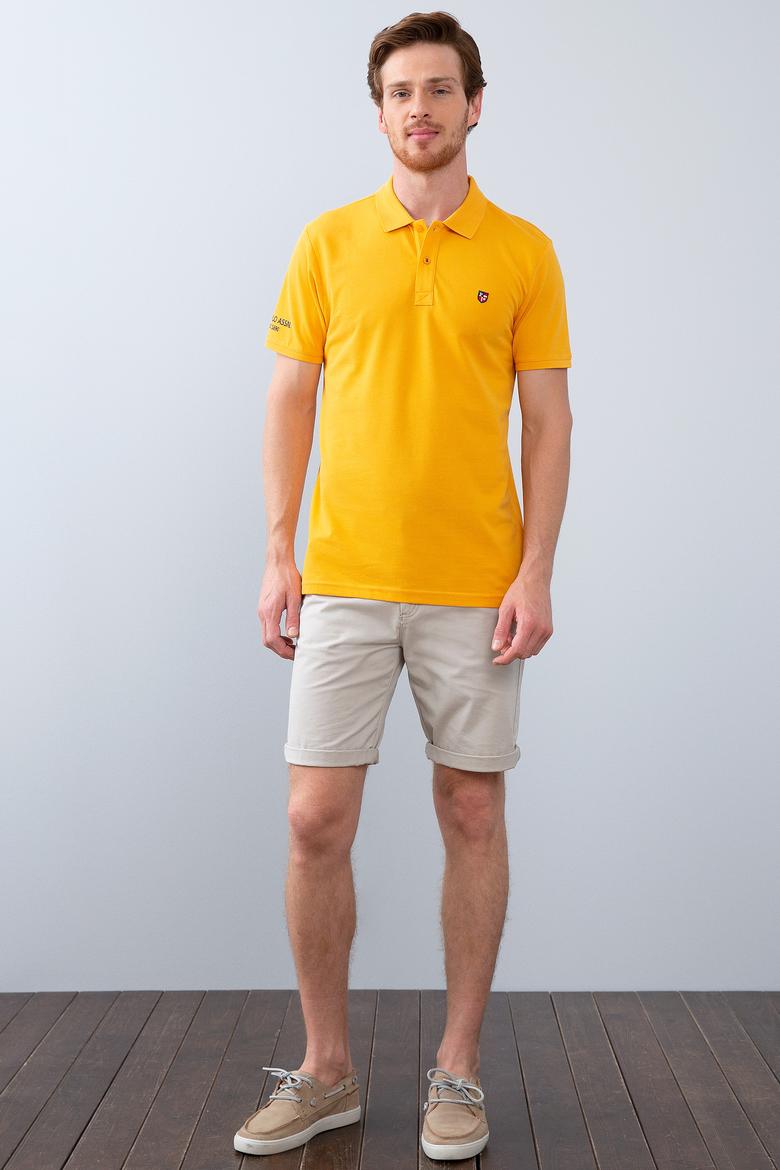 Erkek Koyu Sarı  Polo Yaka T-Shirt Basic - 50206182047