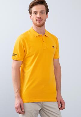 Erkek Koyu Sarı  Polo Yaka T-Shirt Basic - 50206182047