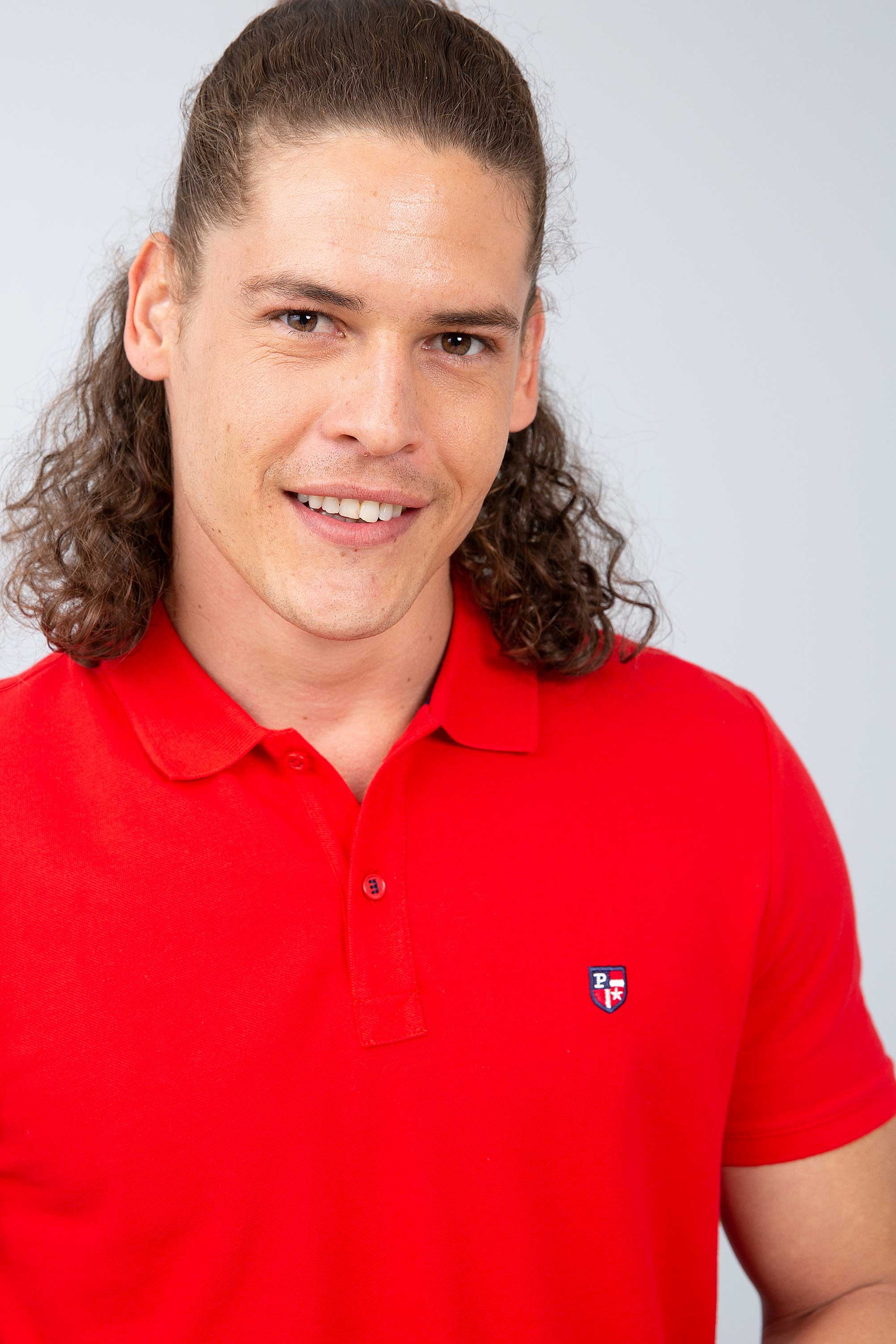 Erkek Kırmızı Polo Yaka T-Shirt Basic - Image 1