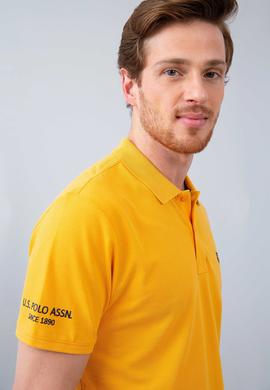 Erkek Koyu Sarı  Polo Yaka T-Shirt Basic - 50206182047