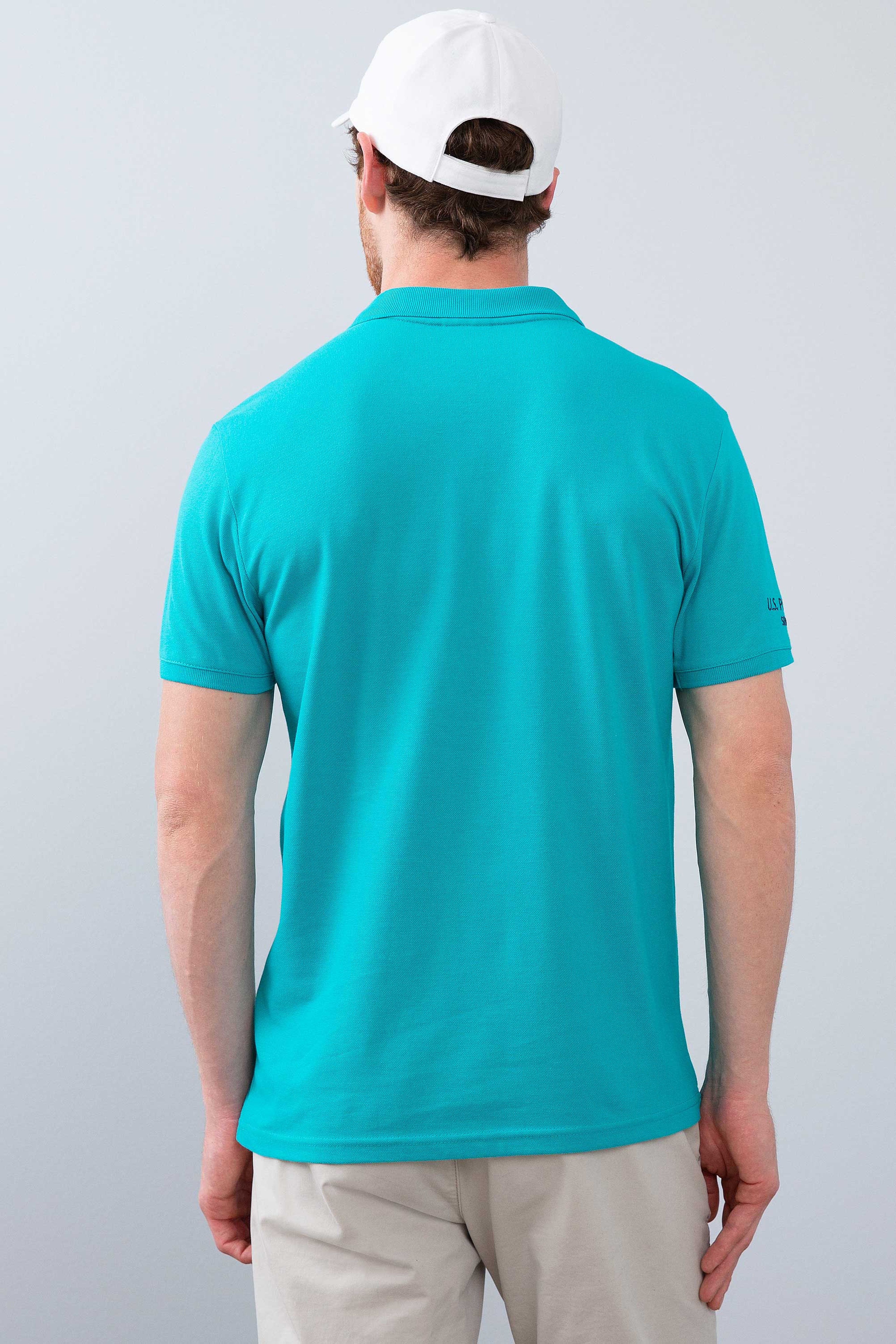 Erkek Aqua Polo Yaka T-Shirt Basic