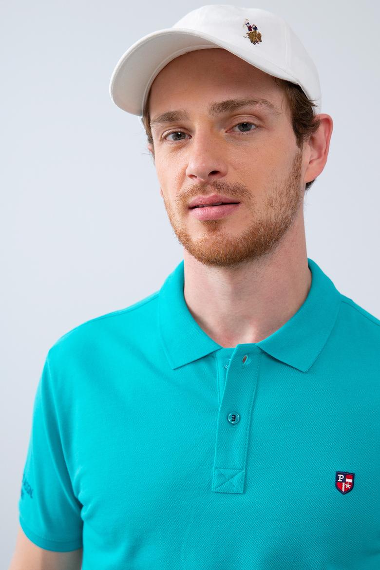 Erkek Aqua Polo Yaka T-Shirt Basic