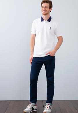 Erkek Beyaz Polo Yaka T-Shirt - 50206183007