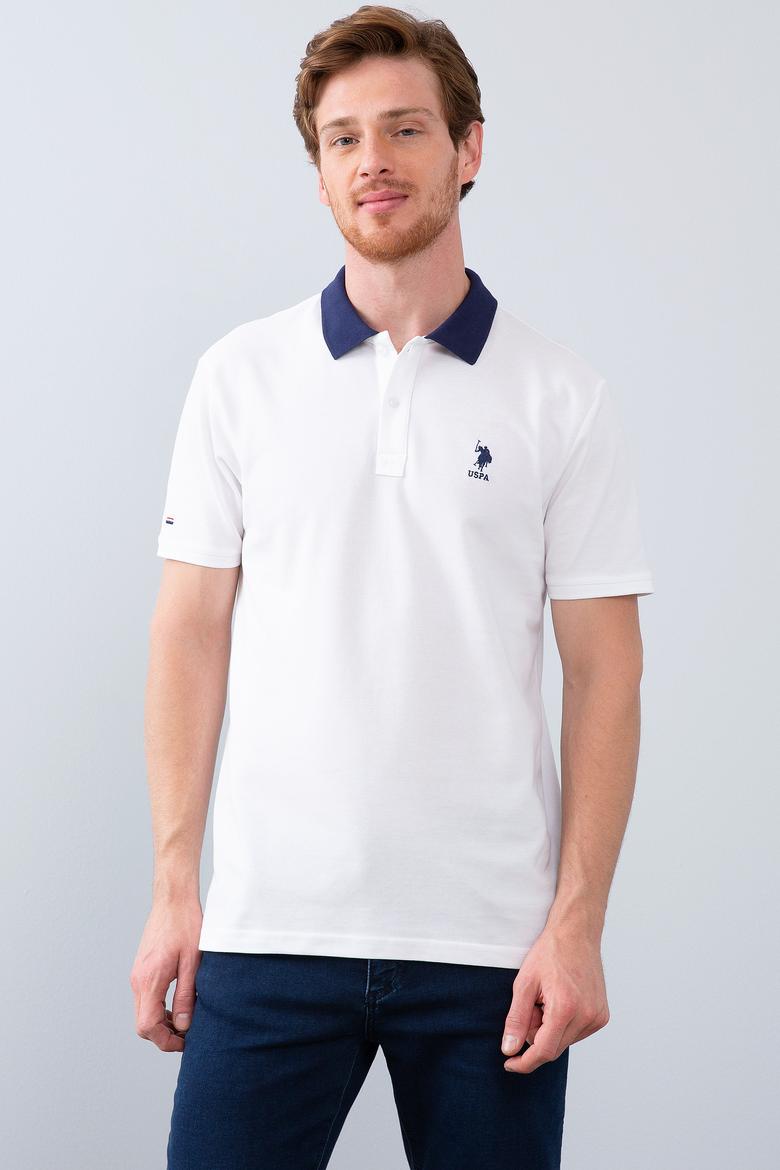 Erkek Beyaz Polo Yaka T-Shirt
