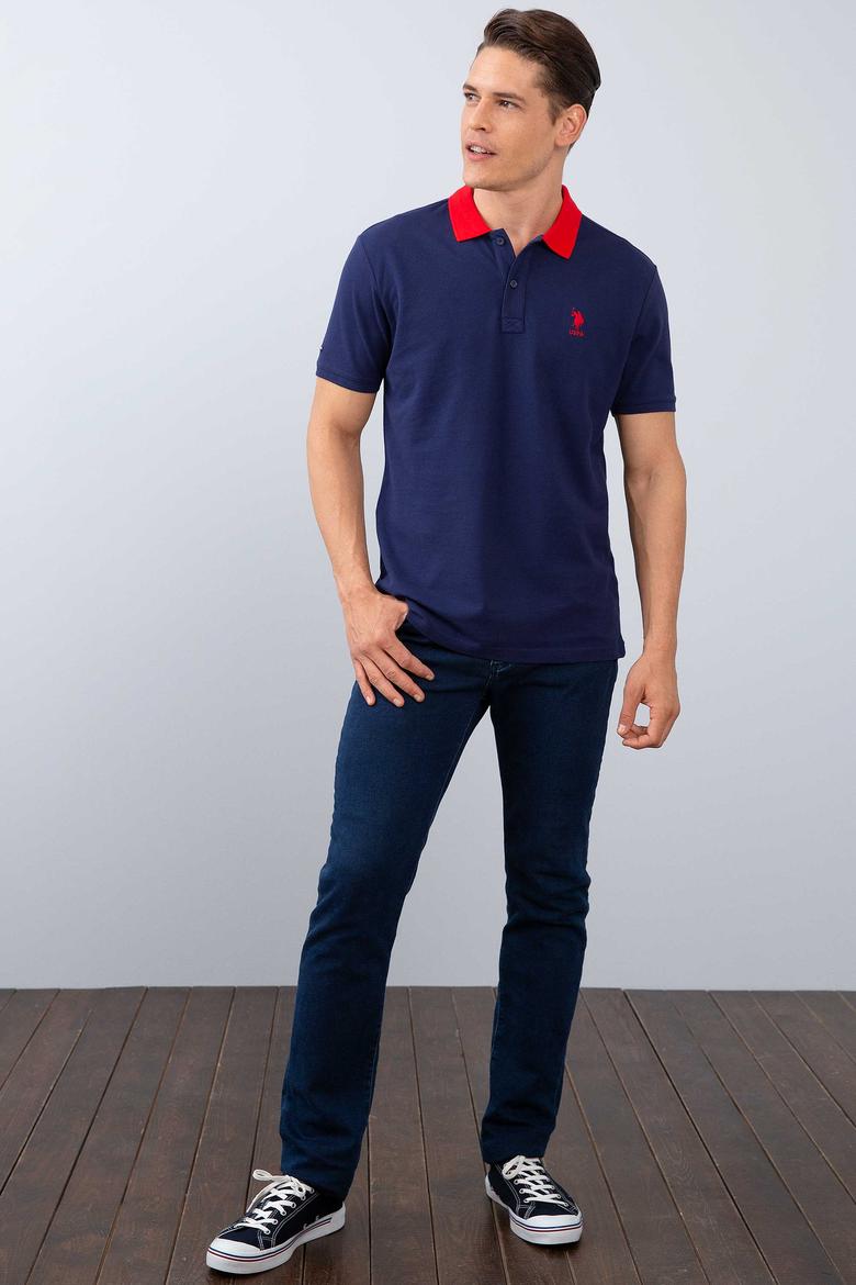 Erkek Lacivert Polo Yaka T-Shirt - 50206183017