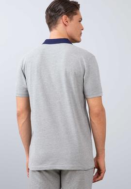Erkek Gri Melanj Polo Yaka T-Shirt - 50206183021
