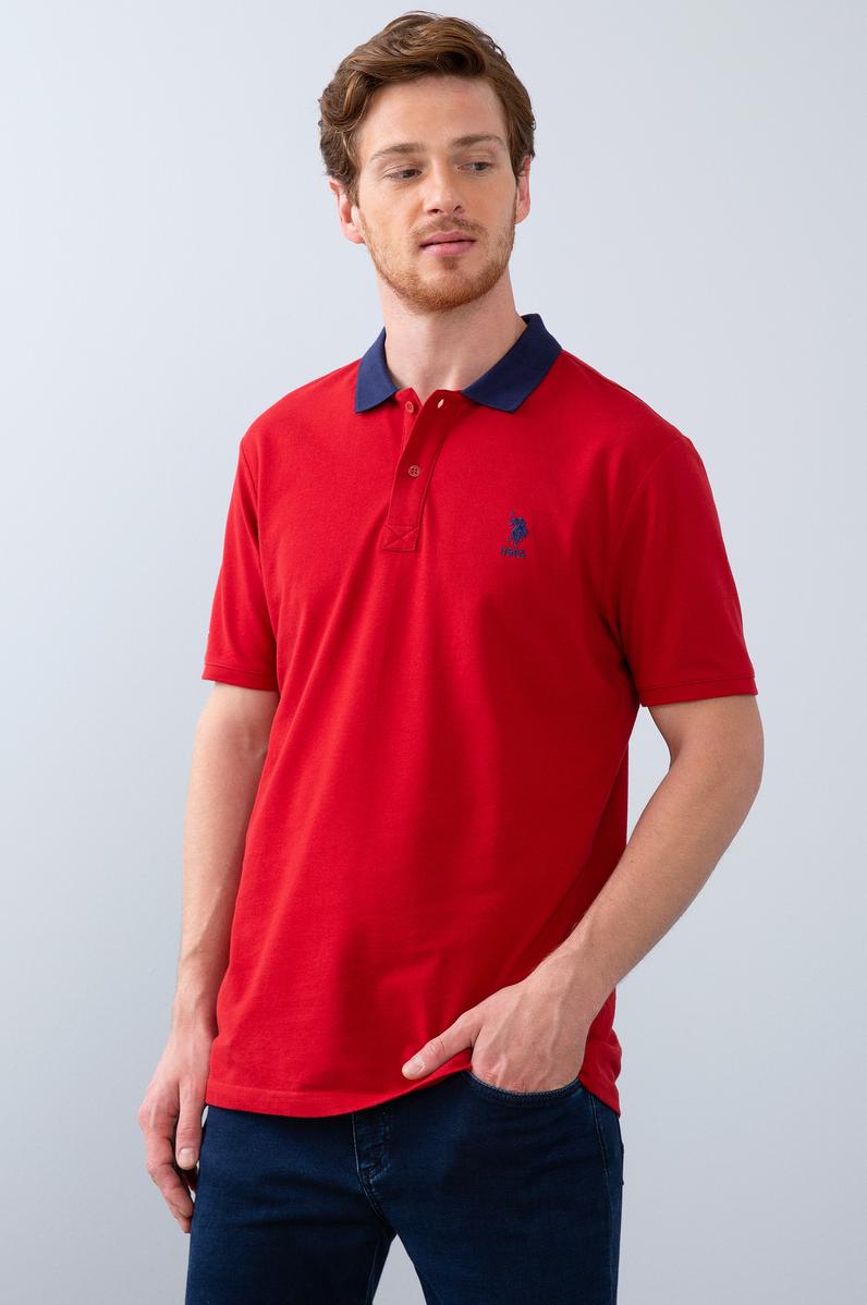 Erkek Koyu Kırmızı Polo Yaka T-Shirt