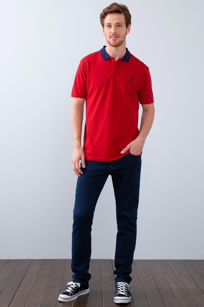Erkek Koyu Kırmızı Polo Yaka T-Shirt - 50206183043