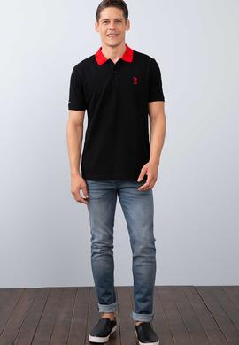 Erkek Siyah Polo Yaka T-Shirt - 50206183101