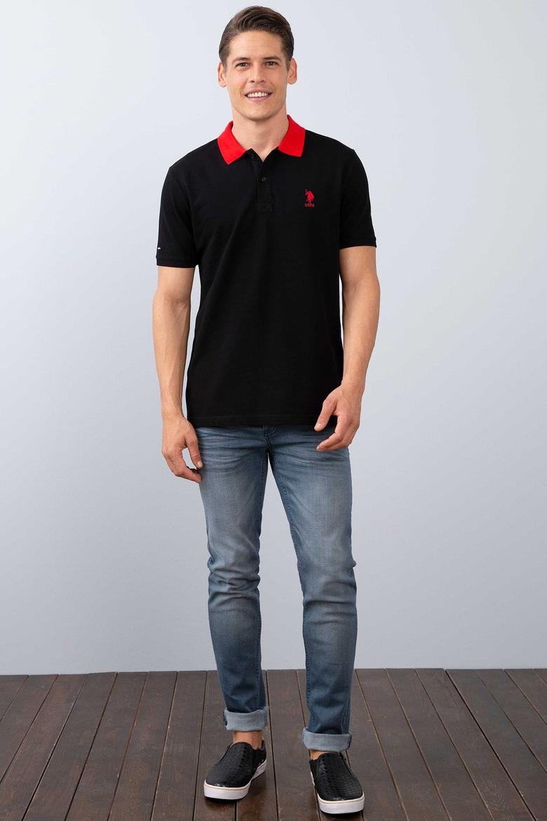Erkek Siyah Polo Yaka T-Shirt - 50206183101