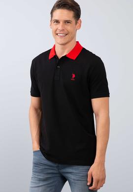 Erkek Siyah Polo Yaka T-Shirt - 50206183101