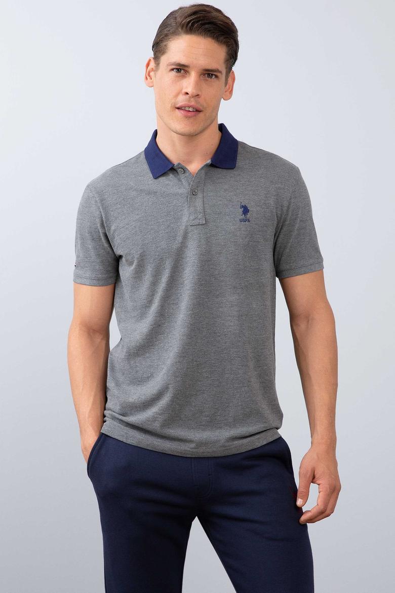 Erkek Antrasit Melanj Polo Yaka T-Shirt