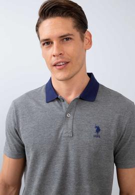 Erkek Antrasit Melanj Polo Yaka T-Shirt - 50206183137