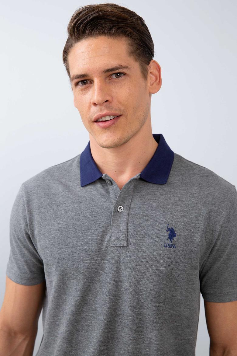 Erkek Antrasit Melanj Polo Yaka T-Shirt - 50206183137