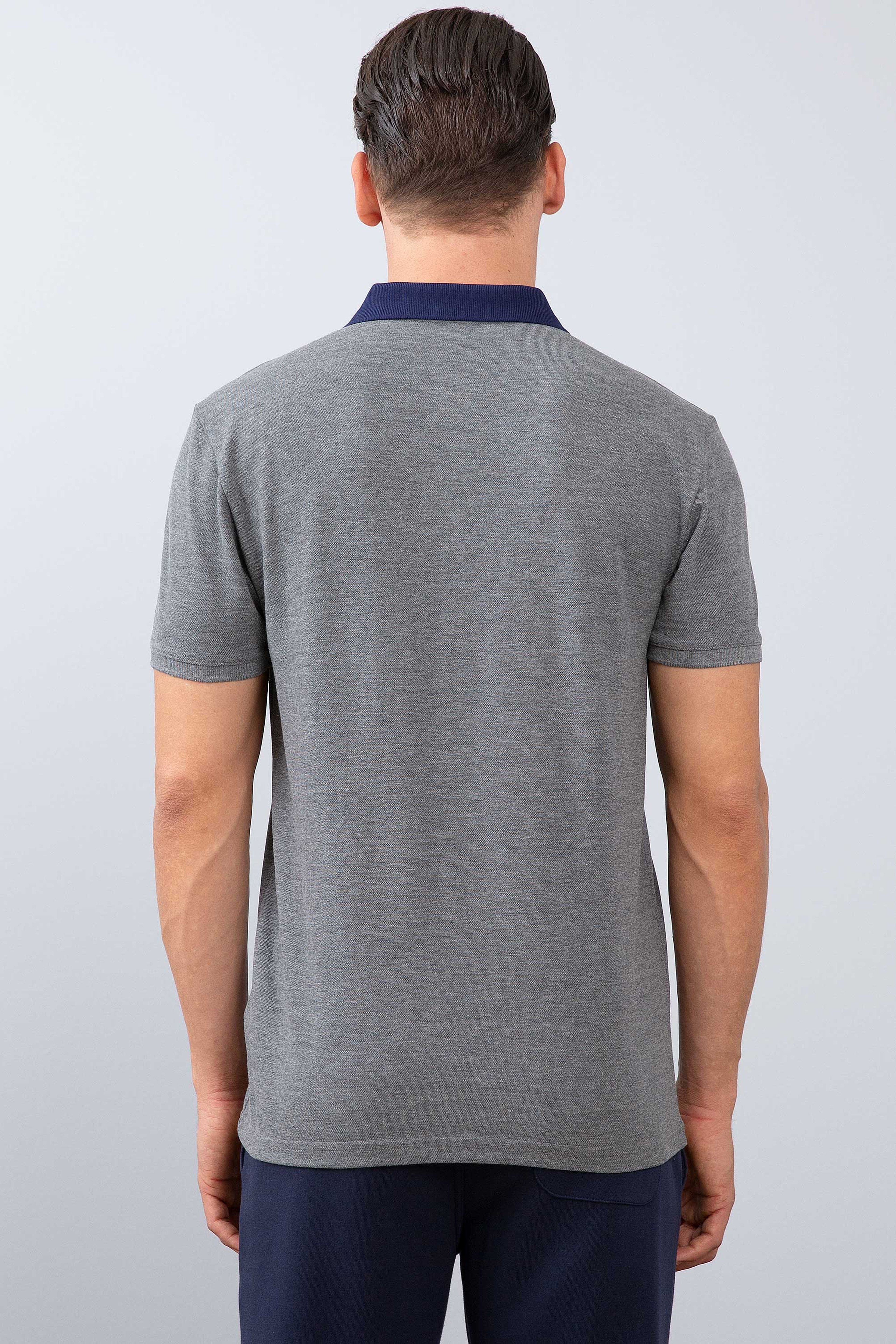 Erkek Antrasit Melanj Polo Yaka T-Shirt - Image 3