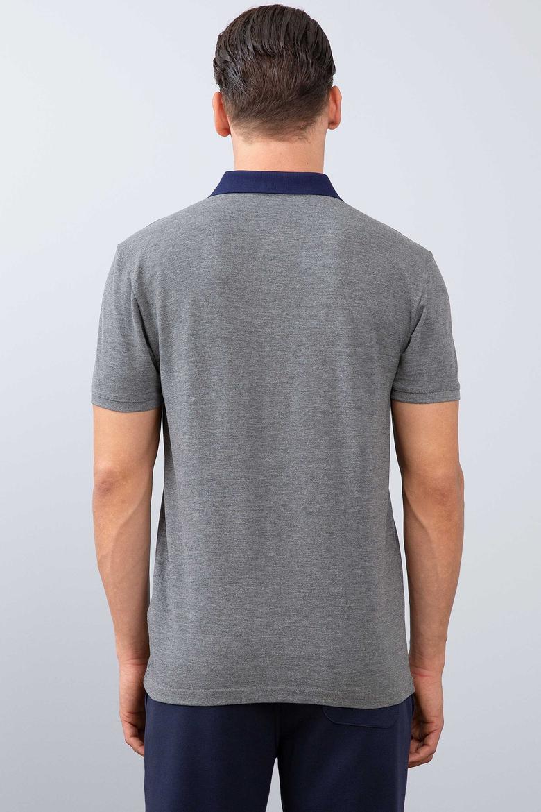 Erkek Antrasit Melanj Polo Yaka T-Shirt - 50206183137
