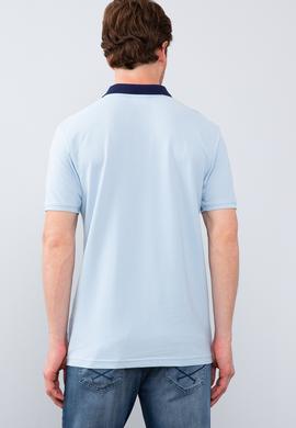 Erkek Mavi Polo Yaka T-Shirt - 50206183169