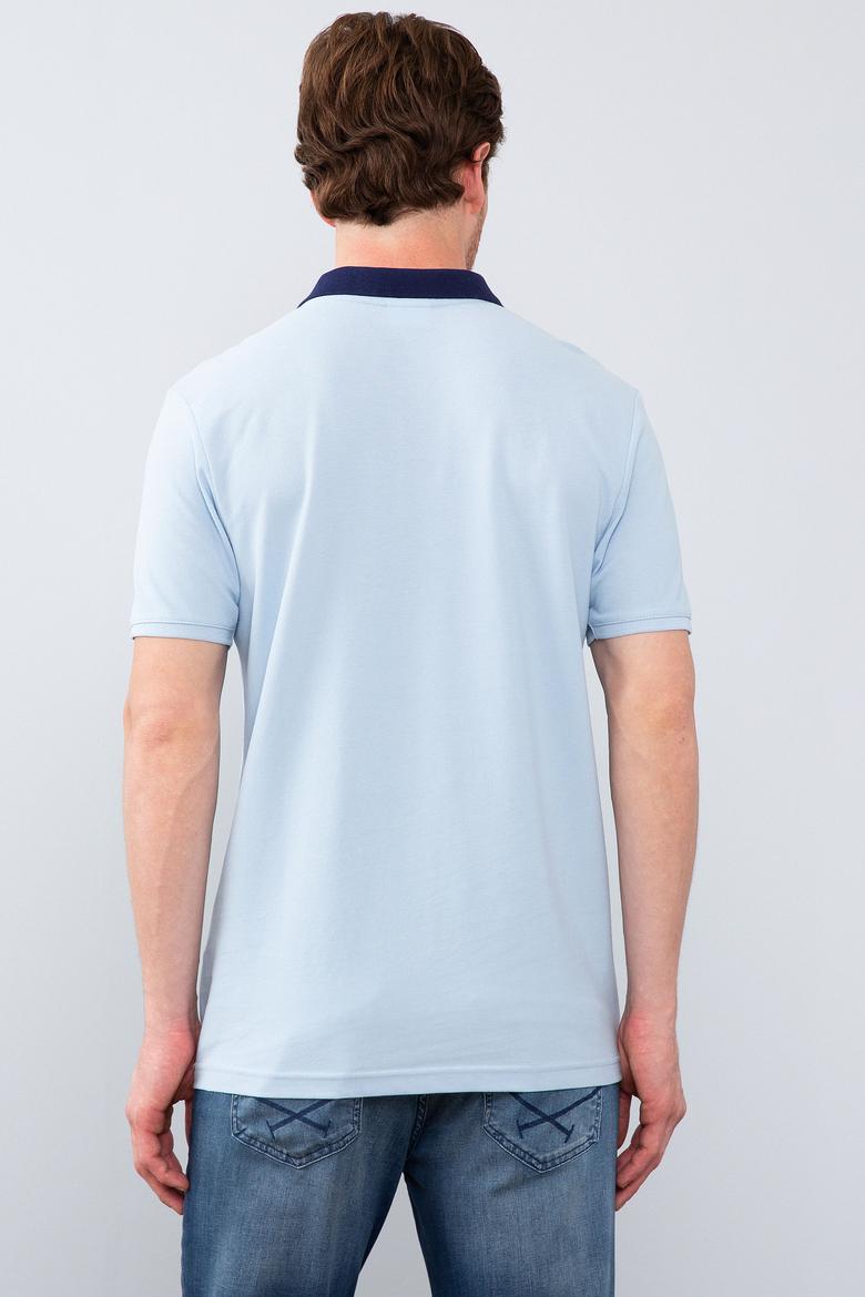 Erkek Mavi Polo Yaka T-Shirt - 50206183169