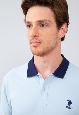 Erkek Mavi Polo Yaka T-Shirt - 50206183169