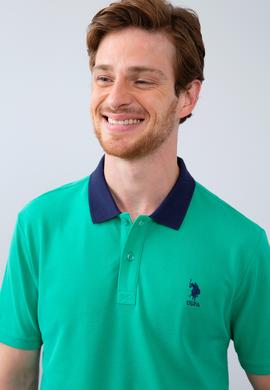 Erkek Fosforlu Yeşil Polo Yaka T-Shirt - 50206183203