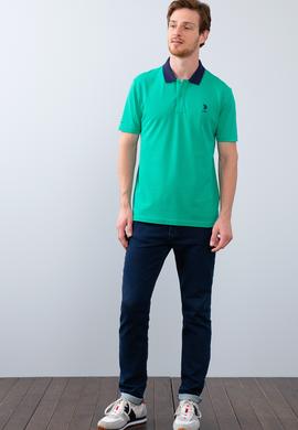 Erkek Fosforlu Yeşil Polo Yaka T-Shirt - 50206183203