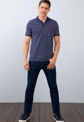Erkek Lacivert Polo Yaka T-Shirt - 50206186019