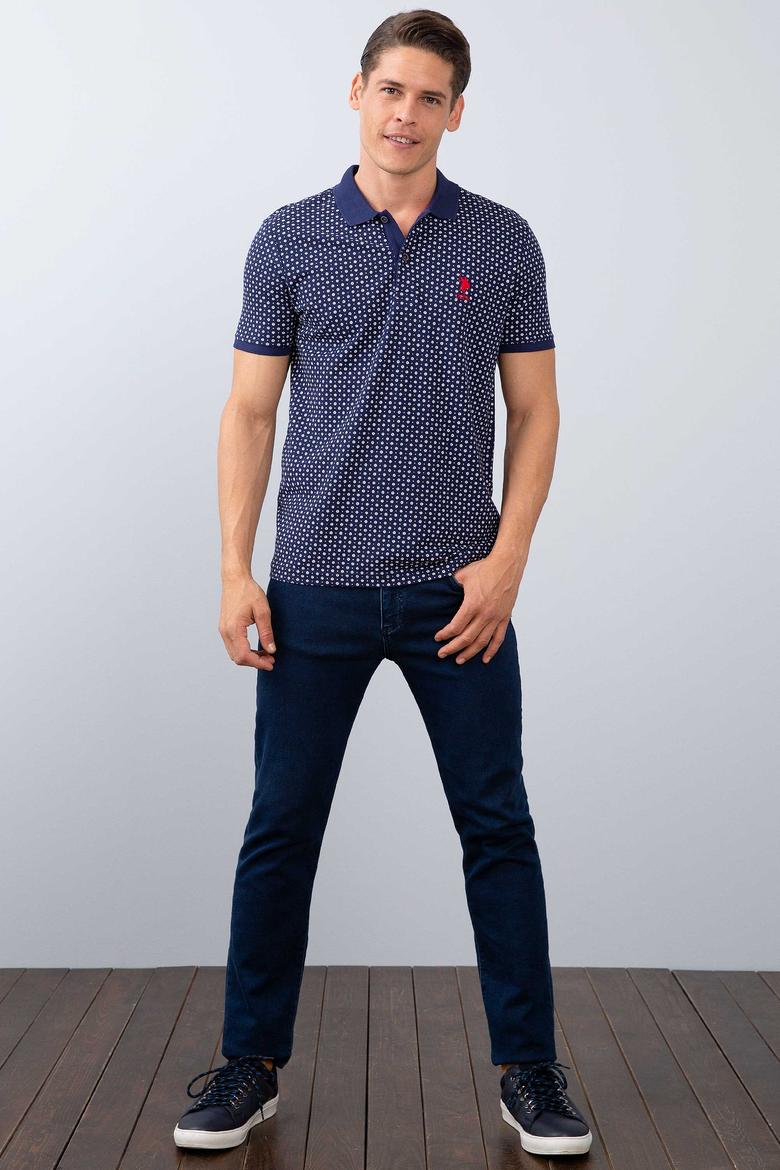 Erkek Lacivert Polo Yaka T-Shirt - 50206186019